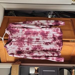 Tie dye hooded shirt